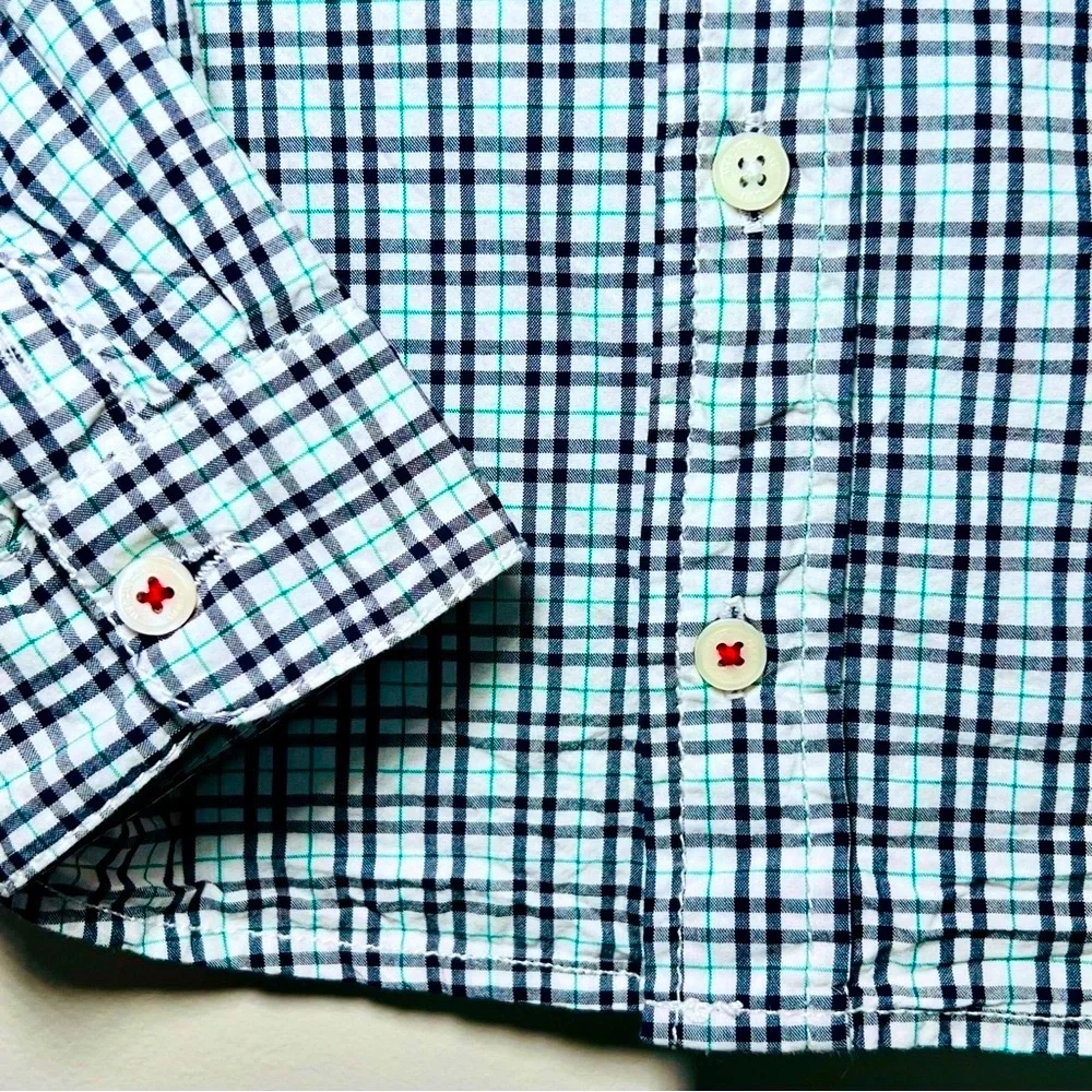 Boys 3T 3Y Blue Plaid Button Down Shirt 2pc Set  Garanimals RUUM Back to School